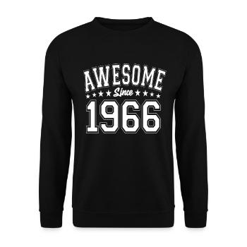 Awesome Since 1966 Birthday 1966 Vintage 1966 - Unisex Sweatshirt - black - Front - Alina (178cm) & Michal (187cm)