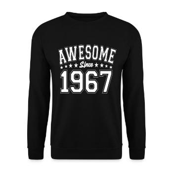 Awesome Since 1967 Birthday 1967 Vintage 1967 - Unisex Sweatshirt - black - Front - Alina (178cm) & Michal (187cm)