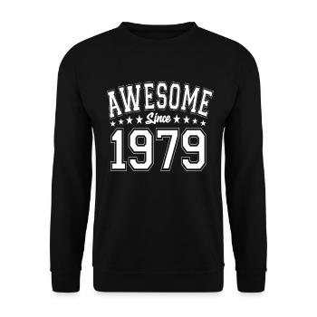 Awesome Since 1979 Birthday 1979 Vintage 1979 - Unisex Sweatshirt - black - Front - Alina (178cm) & Michal (187cm)