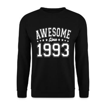 Awesome Since 1993 Birthday 1993 Vintage 1993 - Unisex Sweatshirt - black - Front - Alina (178cm) & Michal (187cm)