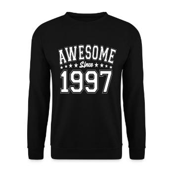 Awesome Since 1997 Birthday 1997 Vintage 1997 - Unisex Sweatshirt - black - Front - Alina (178cm) & Michal (187cm)