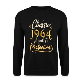 Birthday 1964 gift 1964 Classic 1964 - Unisex Sweatshirt - black - Front - Alina (178cm) & Michal (187cm)