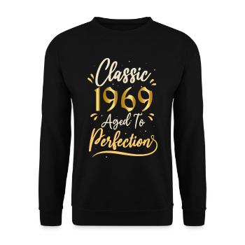 Geburtstag 1969 Geschenk 1969 Classic 1969 - Unisex Pullover - Schwarz - Vorne - Alina (178cm) & Michal (187cm)