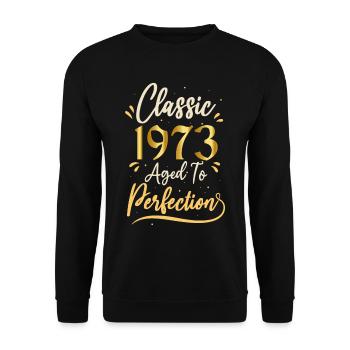 Geburtstag 1973 Geschenk 1973 Classic 1973 - Unisex Pullover - Schwarz - Vorne - Alina (178cm) & Michal (187cm)