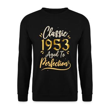 Geburtstag 1953 Geschenk 1953 Classic 1953 - Unisex Pullover - Schwarz - Vorne - Alina (178cm) & Michal (187cm)