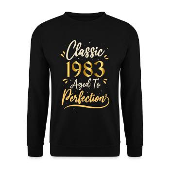 Anniversaire 1983 cadeau 1983 Classic 1983 - Sweat-shirt Unisexe - noir - Devant - Alina (178cm) & Michal (187cm)