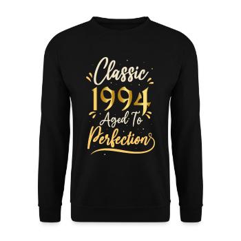 Geburtstag 1994 Geschenk 1994 Classic 1994 - Unisex Pullover - Schwarz - Vorne - Alina (178cm) & Michal (187cm)