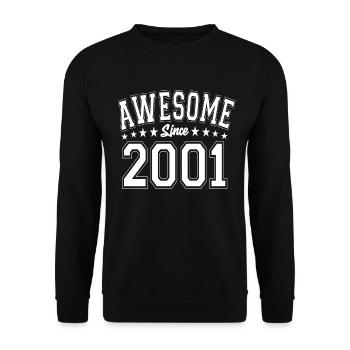Génial depuis 2001 anniversaire 2001 millésime 2001 - Sweat-shirt Unisexe - noir - Devant - Alina (178cm) & Michal (187cm)
