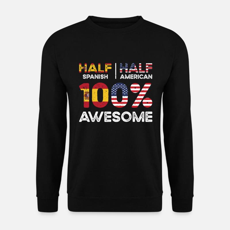 Né espagnol Espagne États-Unis - Sweat-shirt Unisexe - noir