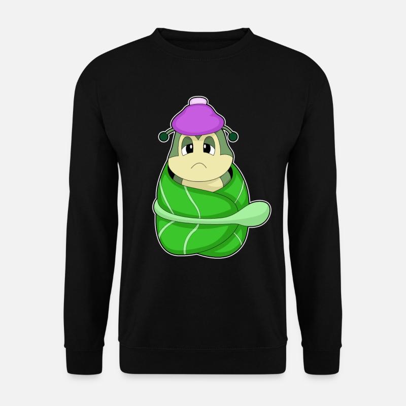 Caterpillar leaf sick - Unisex Sweatshirt - black