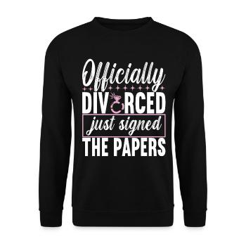 Divorce Divorced - Unisex Sweatshirt - black - Front - Alina (178cm) & Michal (187cm)