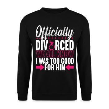 Divorce Divorced - Unisex Sweatshirt - black - Front - Alina (178cm) & Michal (187cm)