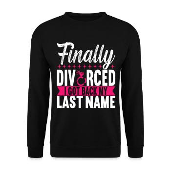 Divorce Divorced - Unisex Sweatshirt - black - Front - Alina (178cm) & Michal (187cm)