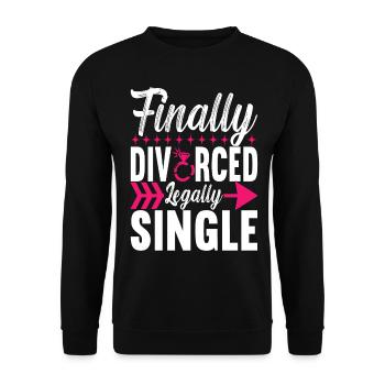 Divorce Divorced - Unisex Sweatshirt - black - Front - Alina (178cm) & Michal (187cm)