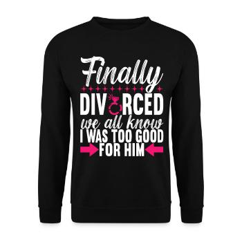 Divorce Divorced - Unisex Sweatshirt - black - Front - Alina (178cm) & Michal (187cm)