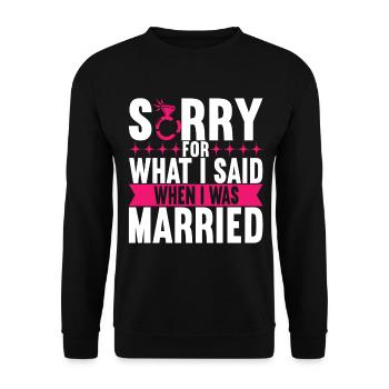 Divorce Divorced - Unisex Sweatshirt - black - Front - Alina (178cm) & Michal (187cm)