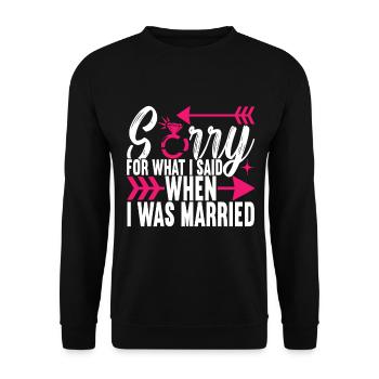 Divorce Divorced - Unisex Sweatshirt - black - Front - Alina (178cm) & Michal (187cm)