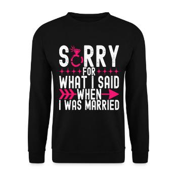 Divorce Divorced - Unisex Sweatshirt - black - Front - Alina (178cm) & Michal (187cm)