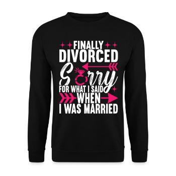 Divorce Divorced - Unisex Sweatshirt - black - Front - Alina (178cm) & Michal (187cm)