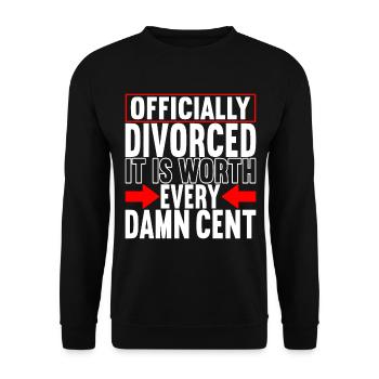 Divorce Divorced - Unisex Sweatshirt - black - Front - Alina (178cm) & Michal (187cm)