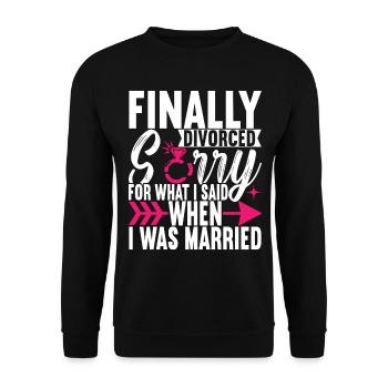 Divorce Divorcé - Sweat-shirt Unisexe - noir - Devant - Alina (178cm) & Michal (187cm)