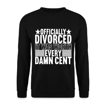 Divorce Divorced - Unisex Sweatshirt - black - Front - Alina (178cm) & Michal (187cm)