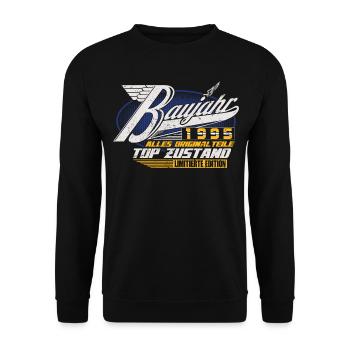 Baujahr 1995 Geburtstag Geschenk Geburtsjahr 1995 - Unisex Pullover - Schwarz - Vorne - Alina (178cm) & Michal (187cm)