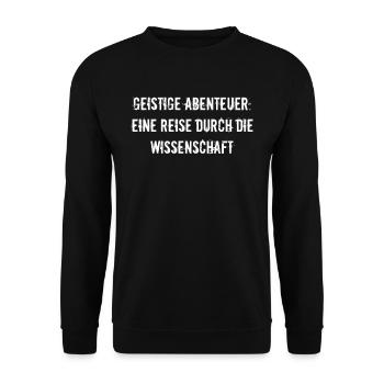 Wissenschaft - Geistige Abenteuer: Eine Reise - Unisex Pullover - Schwarz - Vorne - Alina (178cm) & Michal (187cm)