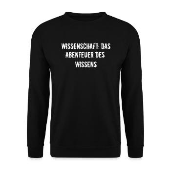 Wissenschaft - Wissenschaft: Das Abenteuer des - Unisex Pullover - Schwarz - Vorne - Alina (178cm) & Michal (187cm)