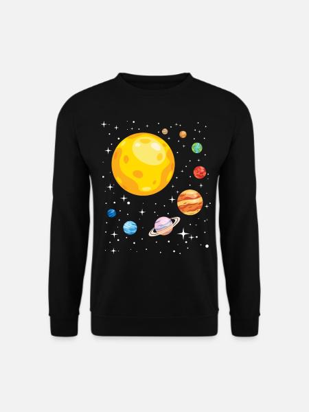 Solar System For Astronomy Student - Unisex Pullover - Schwarz