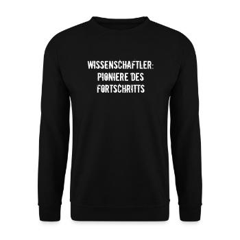 Wissenschaft - Wissenschaftler: Pioniere des - Unisex Pullover - Schwarz - Vorne - Alina (178cm) & Michal (187cm)