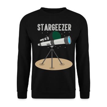 Drôle de Stargeezer pour les amateurs d’astronomie - Sweat-shirt Unisexe - noir - Devant - Alina (178cm) & Michal (187cm)