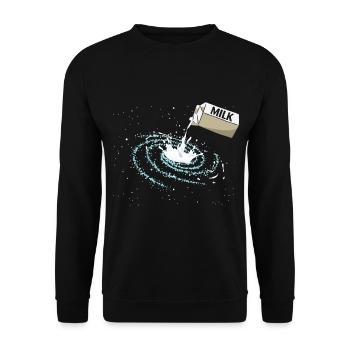 Voie lactée mignon drôle d’astronomie spatiale pour astronome - Sweat-shirt Unisexe - noir - Devant - Alina (178cm) & Michal (187cm)