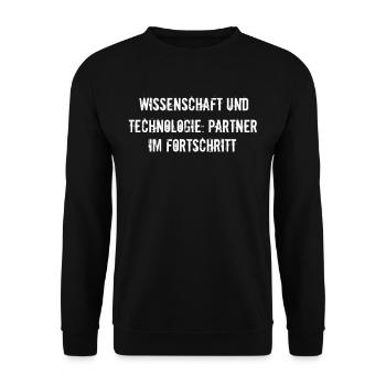Wissenschaft - Wissenschaft und Technologie: - Unisex Pullover - Schwarz - Vorne - Alina (178cm) & Michal (187cm)