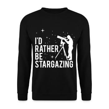 Je préfère observer les étoiles drôle pour l’astronome - Sweat-shirt Unisexe - noir - Devant - Alina (178cm) & Michal (187cm)