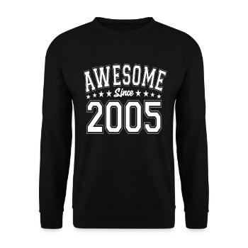 Awesome Since 2005 Birthday 2005 Vintage 2005 - Unisex Sweatshirt - black - Front - Alina (178cm) & Michal (187cm)
