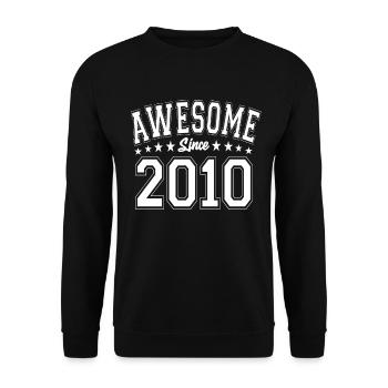 Awesome Since 2010 Birthday 2010 Vintage 2010 - Unisex Sweatshirt - black - Front - Alina (178cm) & Michal (187cm)