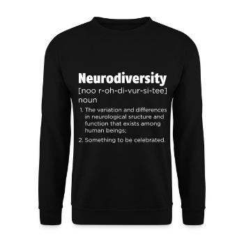 Neurodiversity Definition For Neurodiversity Aware - Unisex Sweatshirt - black - Front - Alina (178cm) & Michal (187cm)