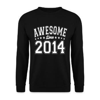 Génial depuis 2014 anniversaire 2014 millésime 2014 - Sweat-shirt Unisexe - noir - Devant - Alina (178cm) & Michal (187cm)