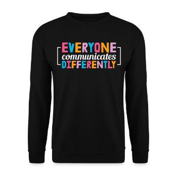 Everyone Communicates Differently For Neurodiversi - Unisex Sweatshirt - black - Front - Alina (178cm) & Michal (187cm)