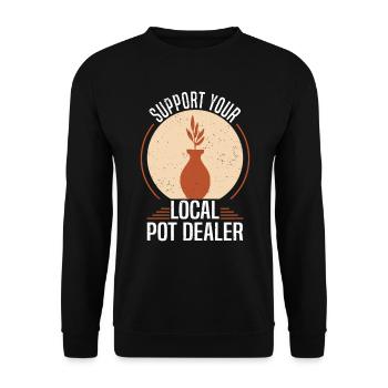 Poterie Argile Cours de poterie Poterie Getöpfert - Sweat-shirt Unisexe - noir - Devant - Alina (178cm) & Michal (187cm)