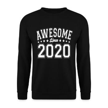 Awesome Since 2020 Birthday 2020 Vintage 2020 - Unisex Sweatshirt - black - Front - Alina (178cm) & Michal (187cm)