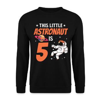 Ce petit astronaute a 5 ans Space Astronau - Sweat-shirt Unisexe - noir - Devant - Alina (178cm) & Michal (187cm)