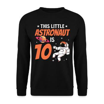 Ce petit astronaute a 10 ans - Space Astr - Sweat-shirt Unisexe - noir - Devant - Alina (178cm) & Michal (187cm)