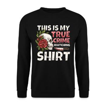 True Crime Junkie - Unisex Sweatshirt - black - Front - Alina (178cm) & Michal (187cm)