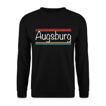Augsburg - Unisex Sweatshirt - black - Front - Alina (178cm) & Michal (187cm)