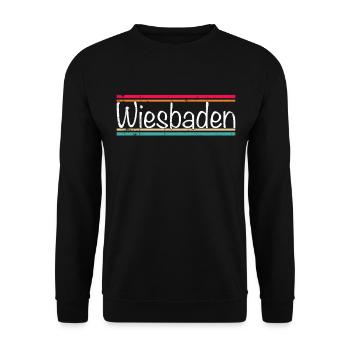 Wiesbaden - Unisex Pullover - Schwarz - Vorne - Alina (178cm) & Michal (187cm)