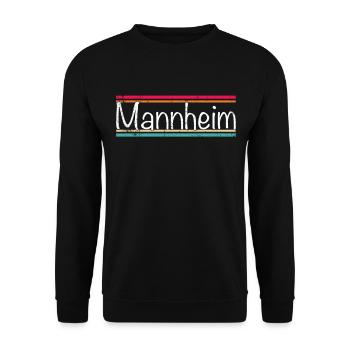 Mannheim - Unisex Sweatshirt - black - Front - Alina (178cm) & Michal (187cm)
