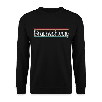 Braunschweig - Unisex Pullover - Schwarz - Vorne - Alina (178cm) & Michal (187cm)