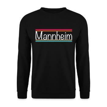 Mannheim - Unisex Sweatshirt - black - Front - Alina (178cm) & Michal (187cm)